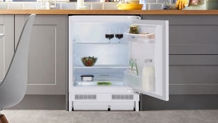 Kitchen with Beko fridge