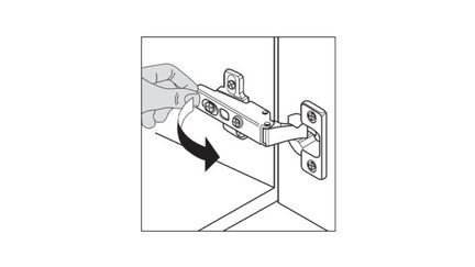Diagram showing hinge adjustments