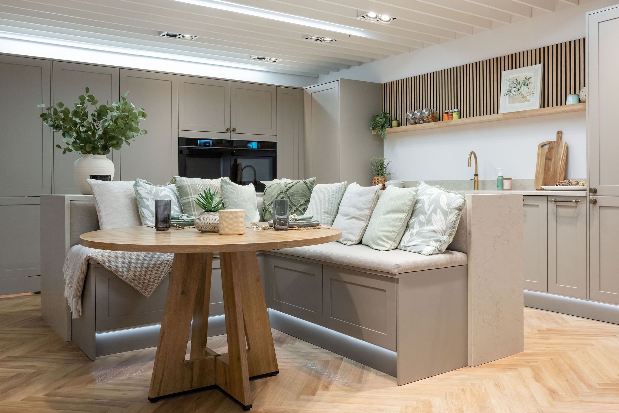 Kitchen with Fishbourne Stone Grey shaker doors