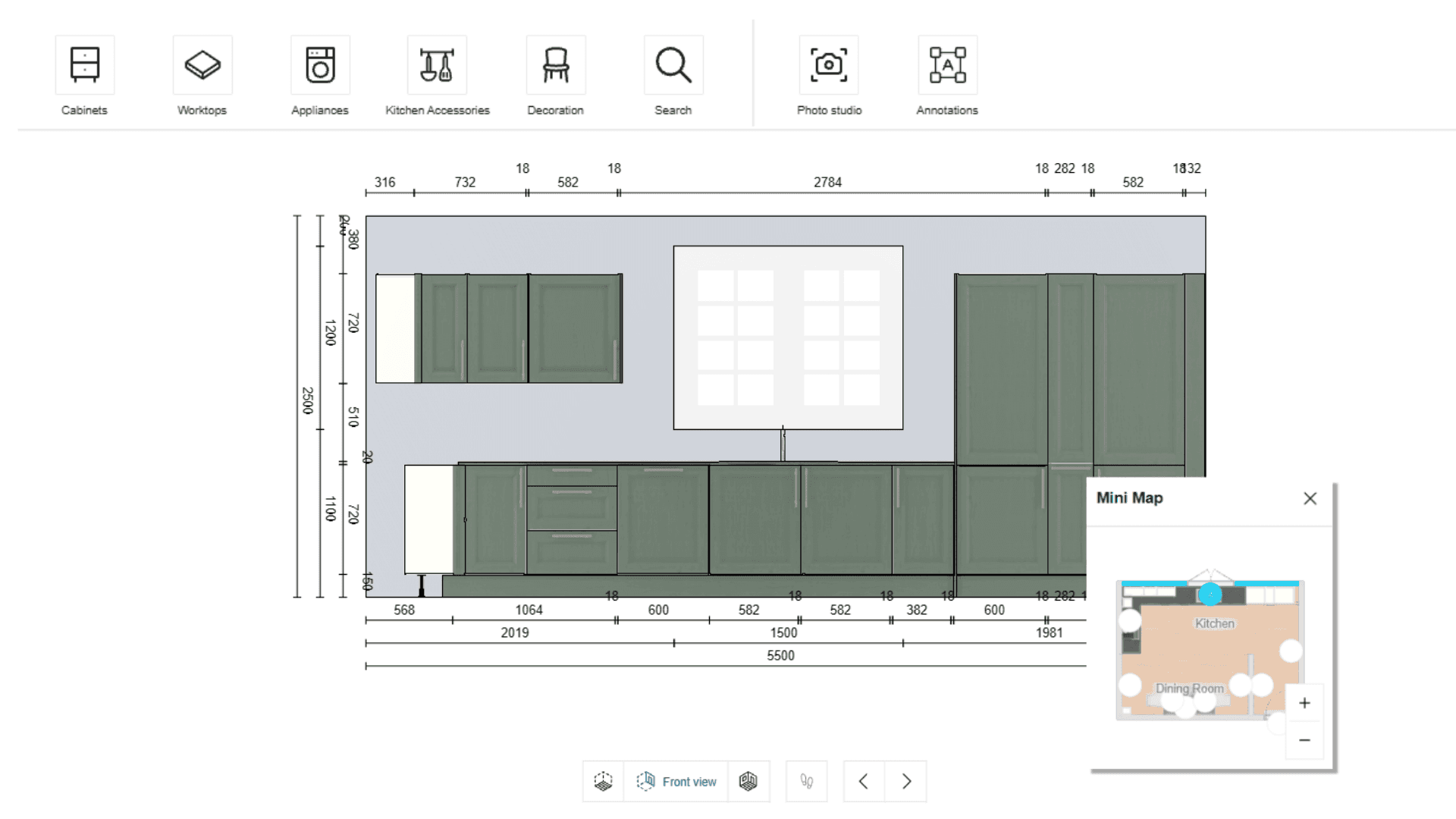 Screenshot of planning tool