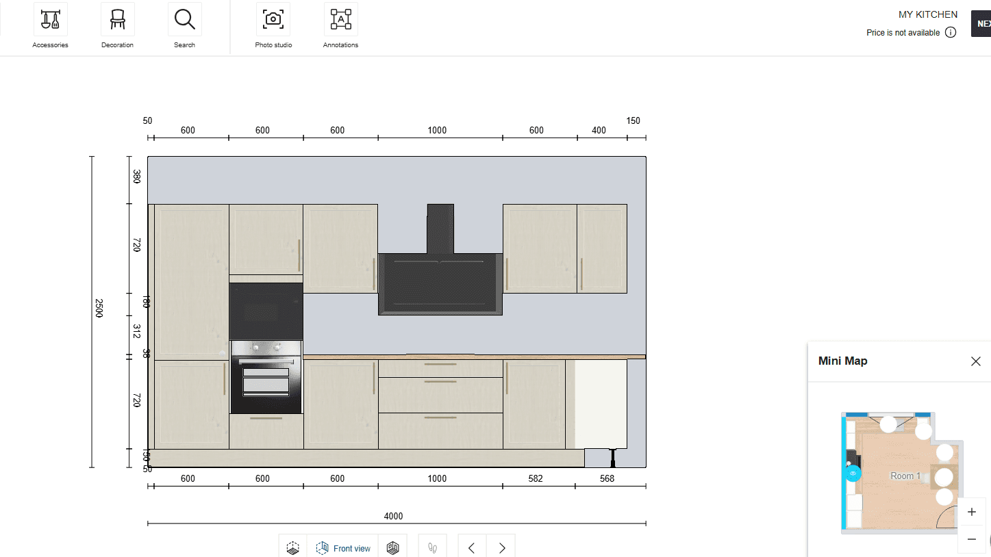 Screenshot of planning tool