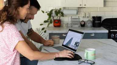 Customers using the online planner at home