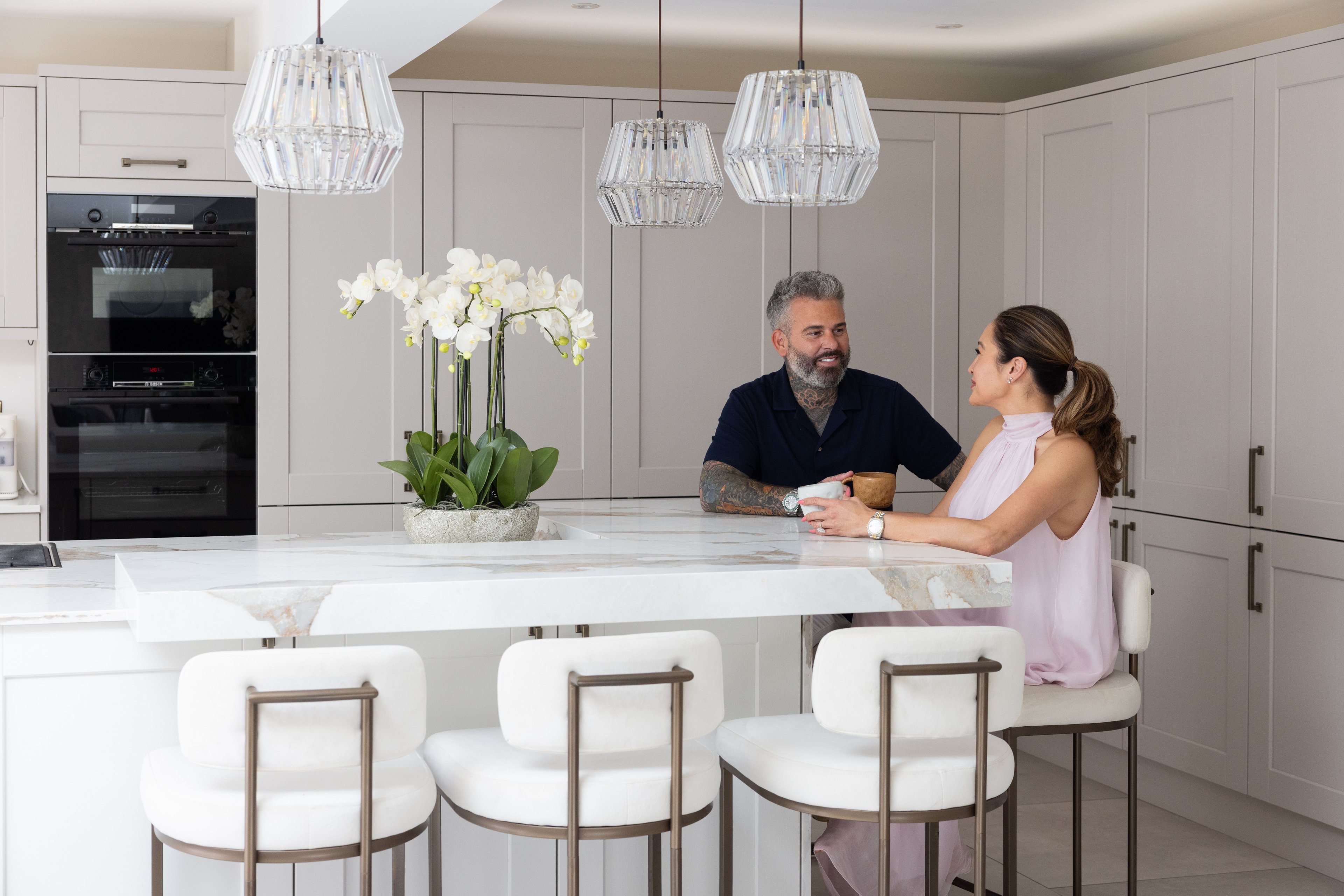 Customers in their PRK kitchen