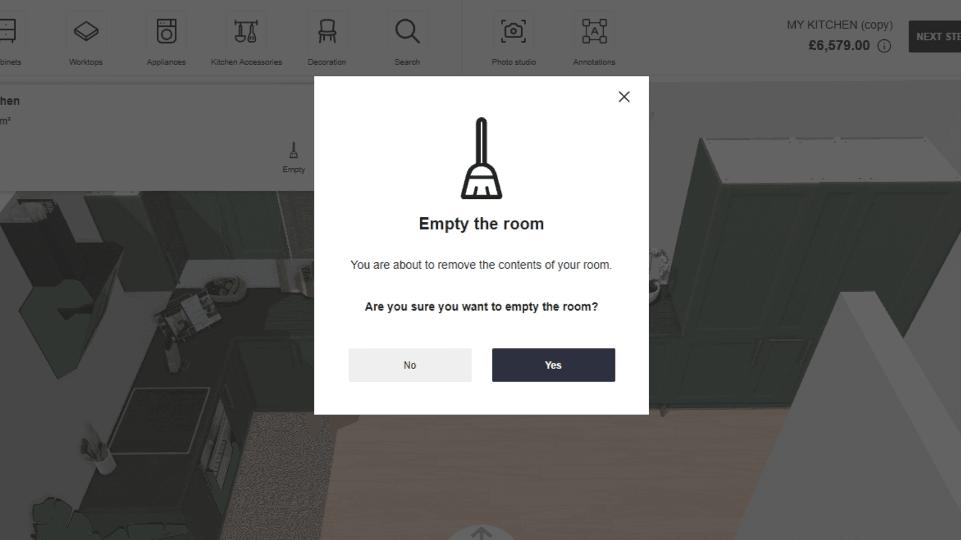 Screenshot of planning tool