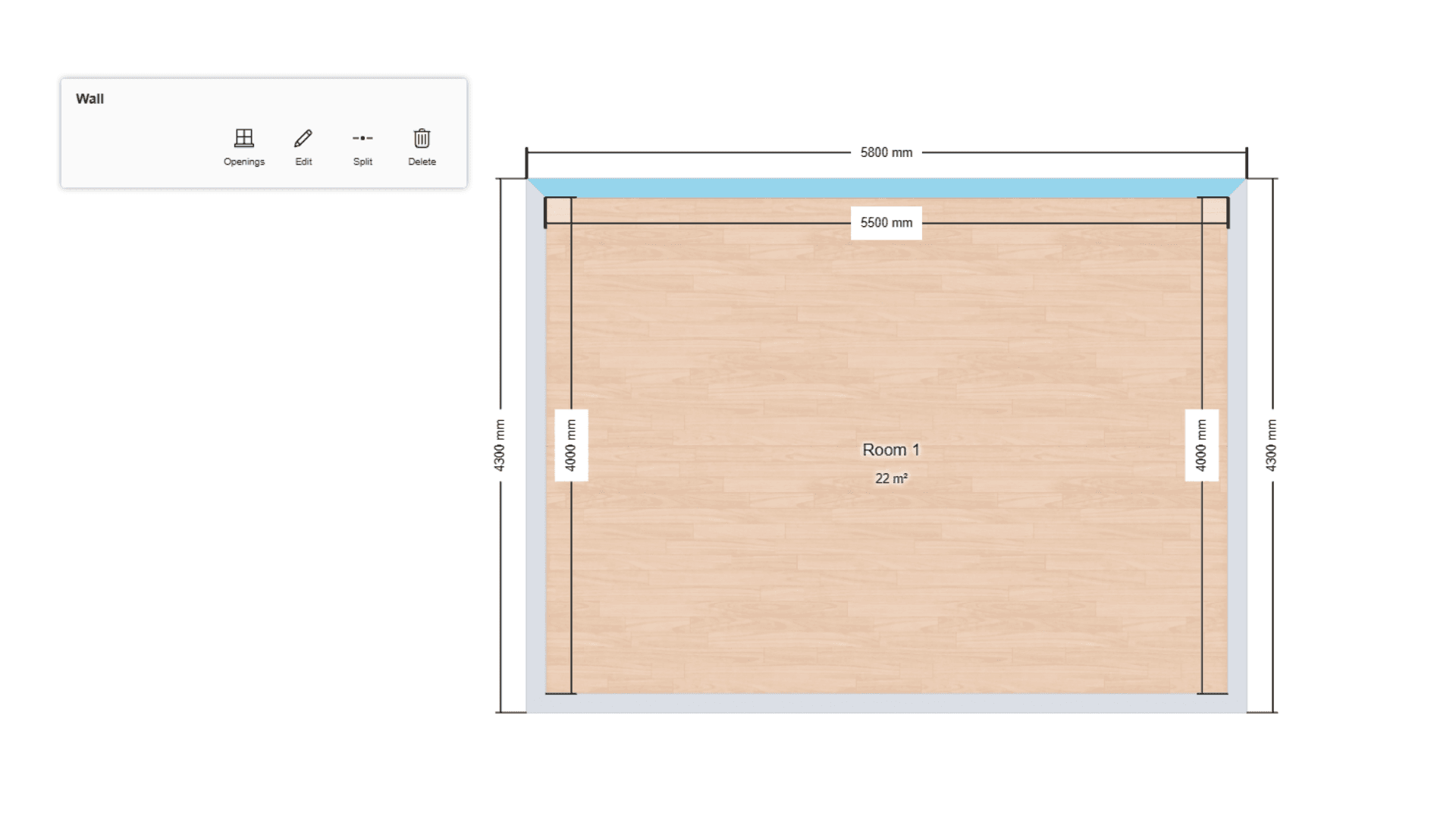 Screenshot of planning tool