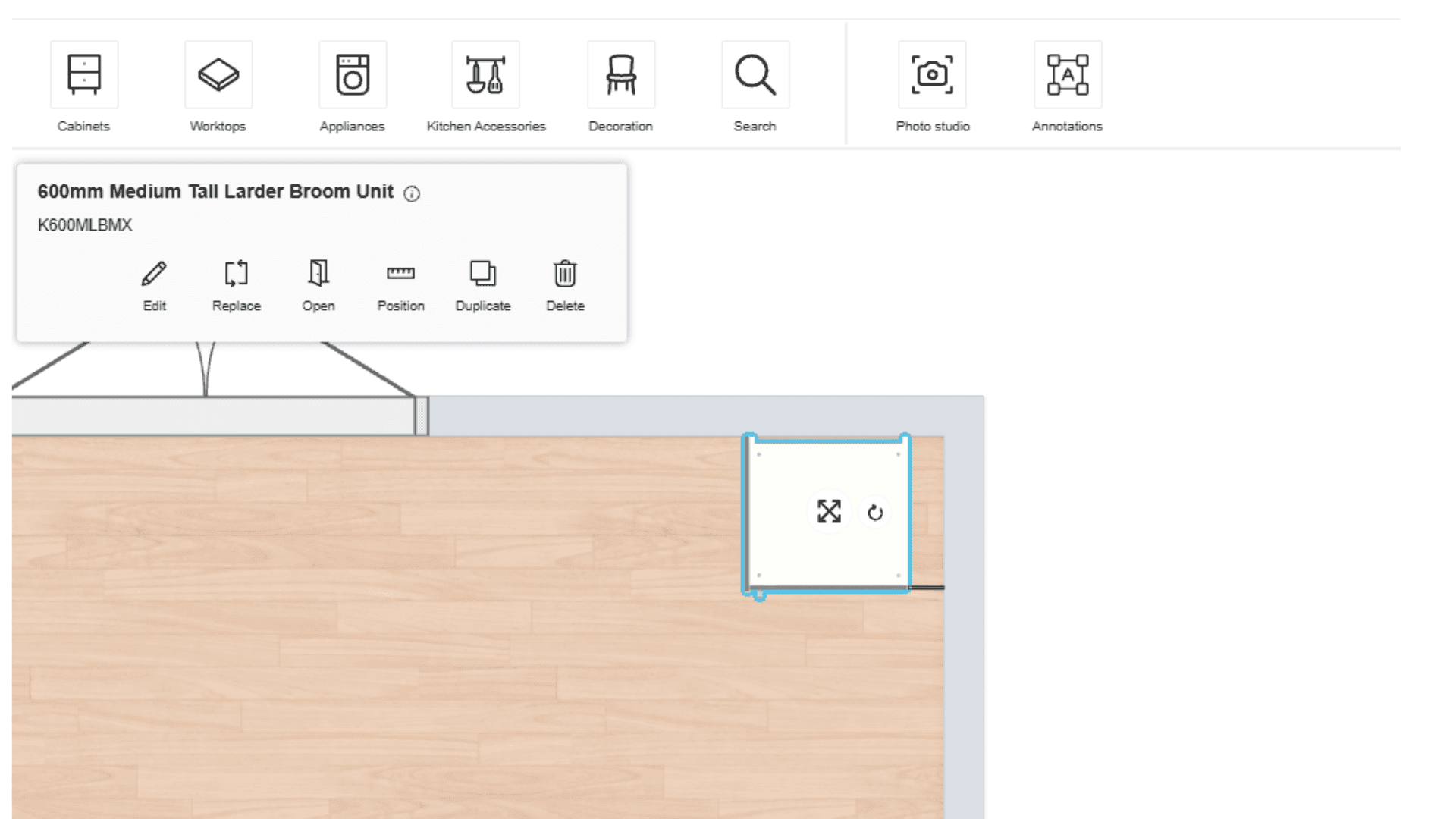 Screenshot of planning tool