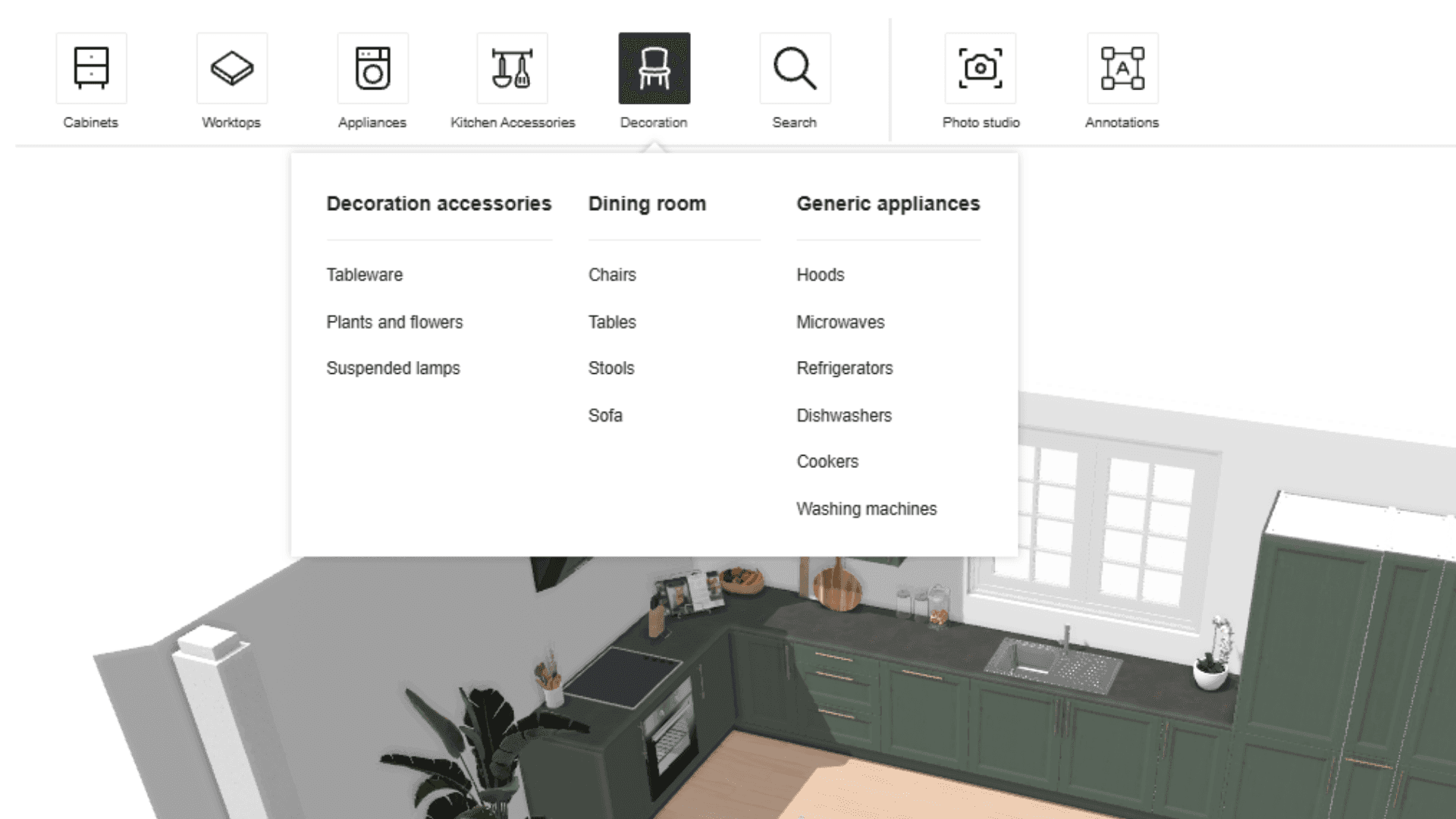 Screenshot of planning tool