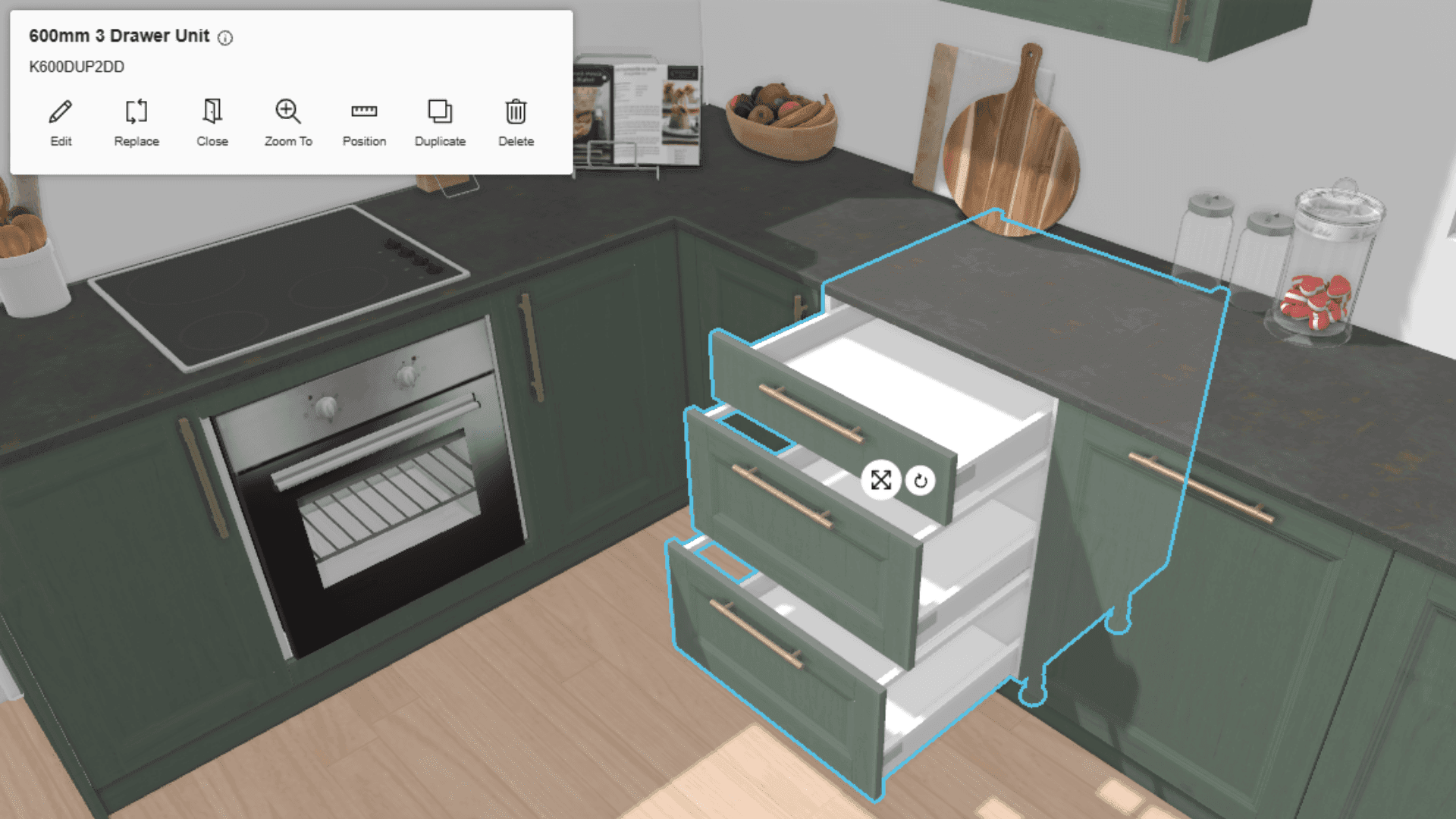 Screenshot of planning tool