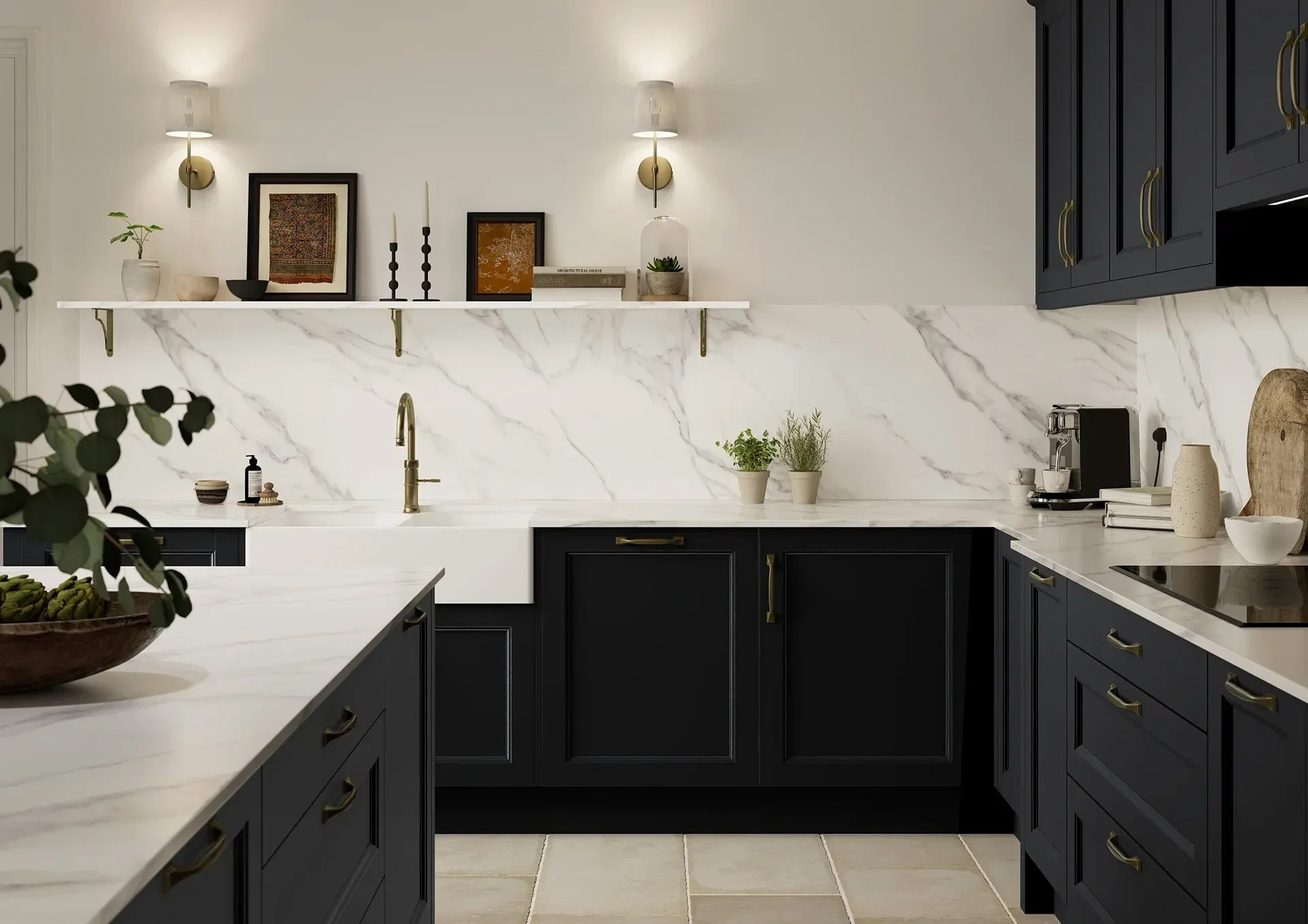 Shaker kitchen with Arundel Indigo doors