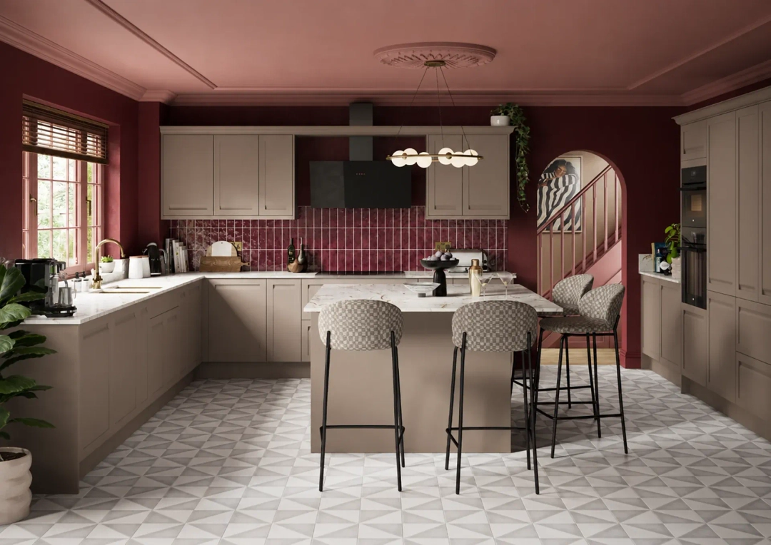 Kitchen with Fontwell Stone Grey shaker doors