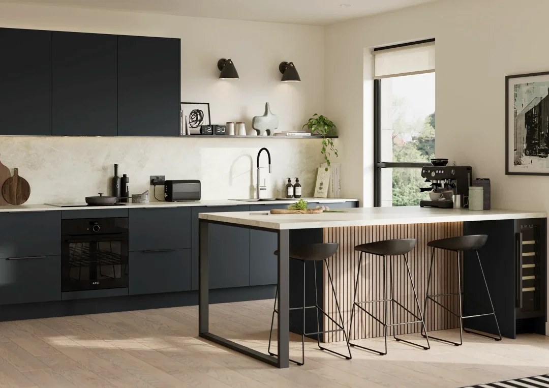 Kitchen with Franklin Indigo Blue doors