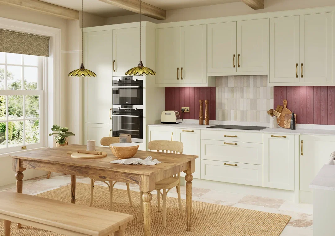 Porcelain kitchen and red tiles