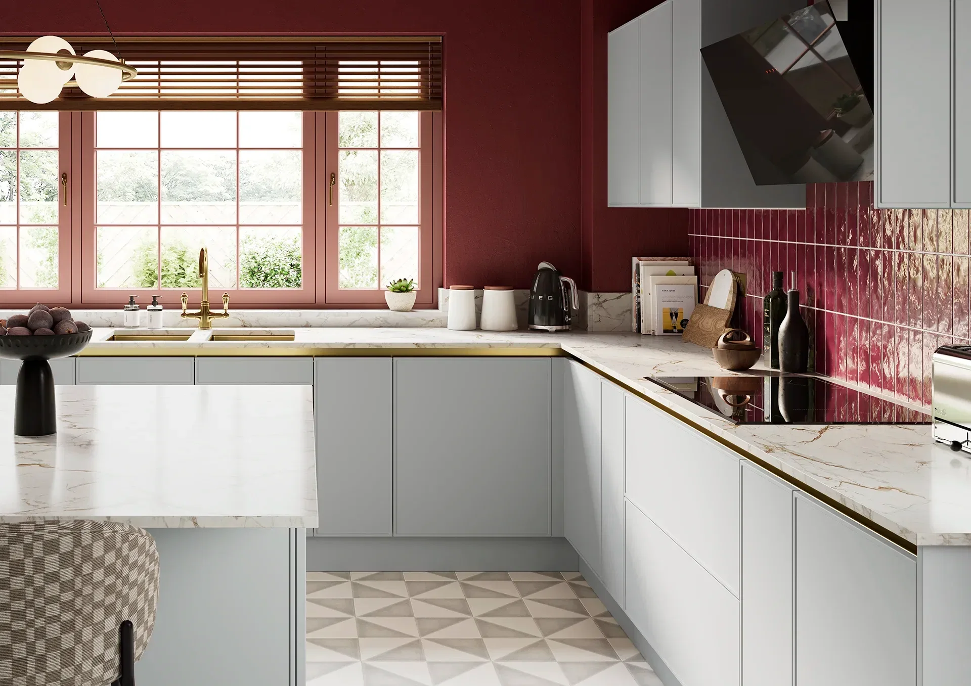 Shaker kitchen with Jura Pearl Grey doors