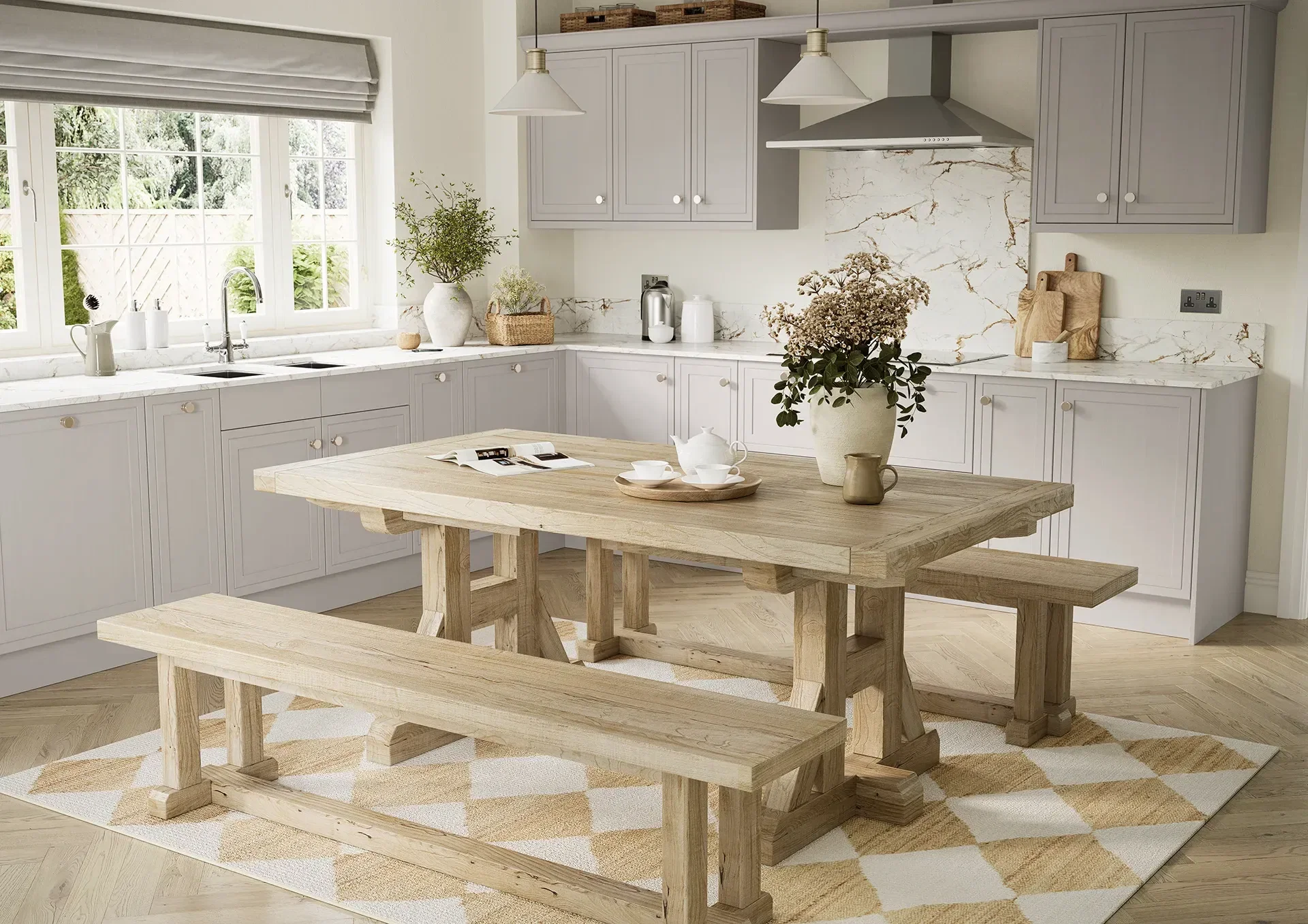 Shaker kitchen with Petworth Cashmere doors