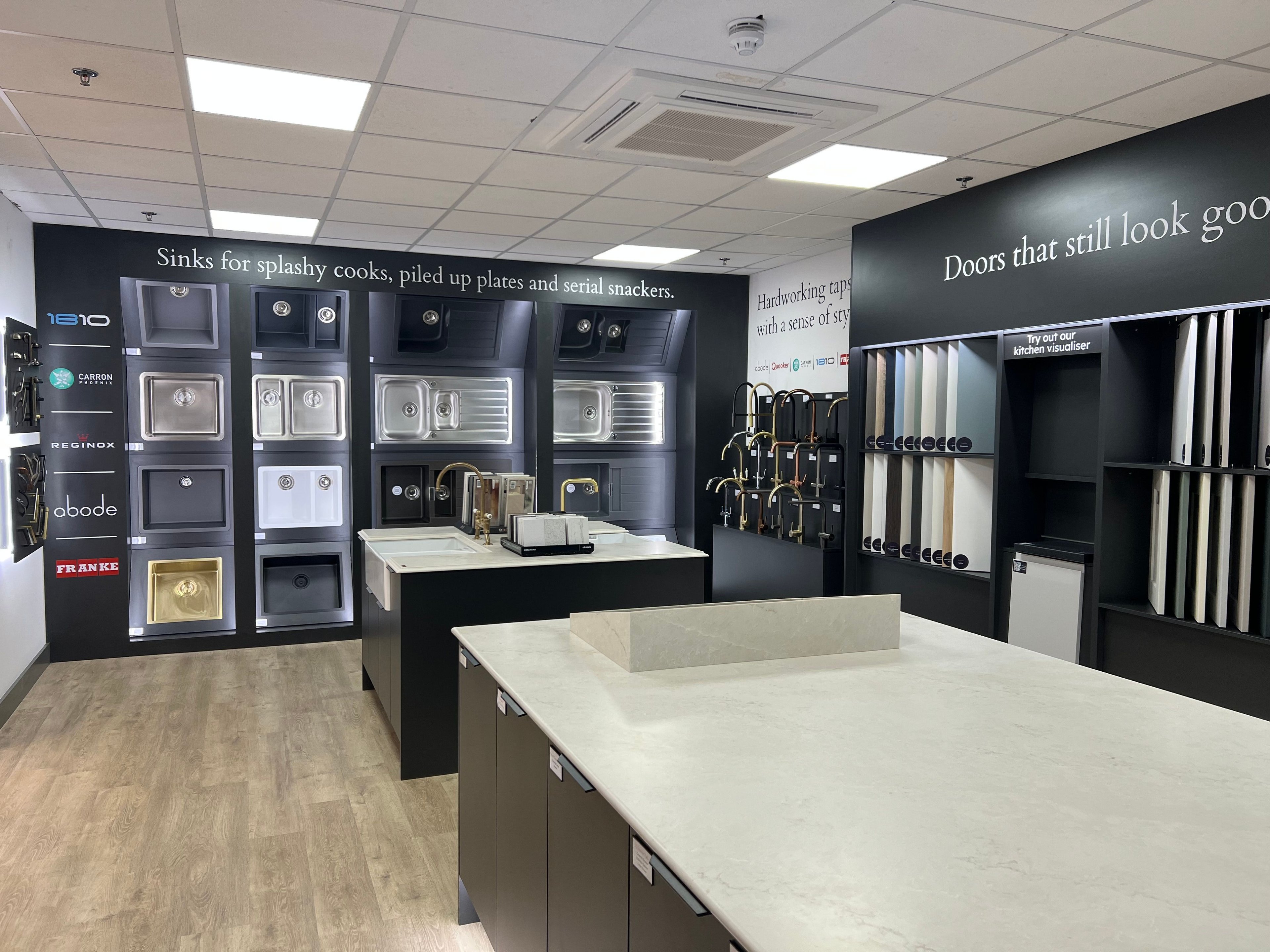Kitchen showroom samples area