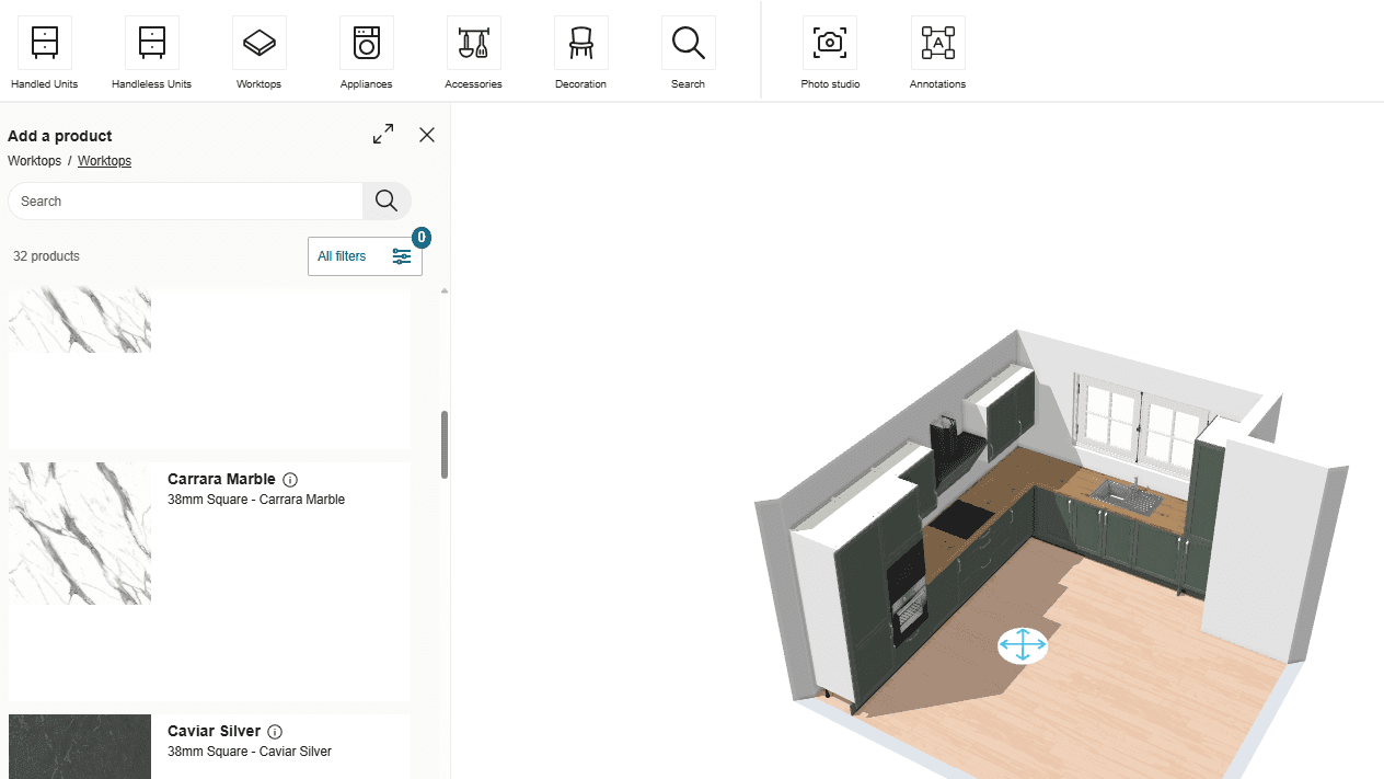 Screenshot of planning tool