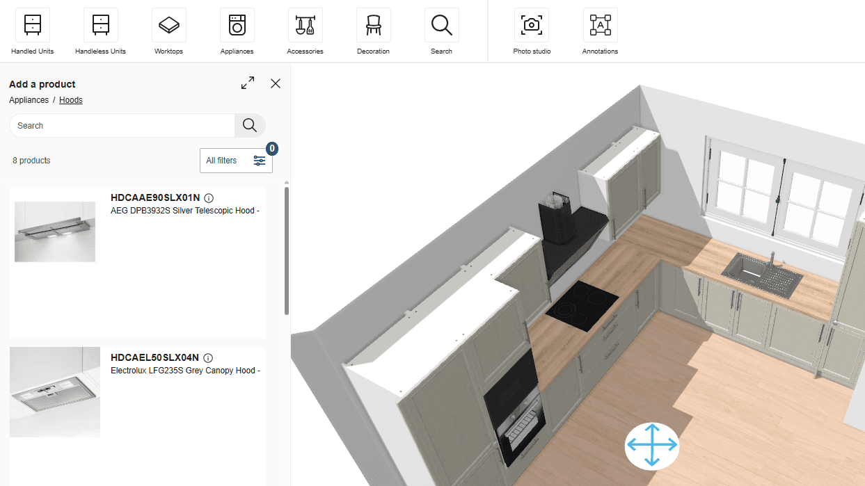 Screenshot of planning tool