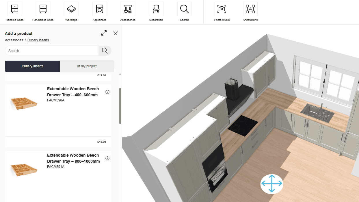 Screenshot of planning tool