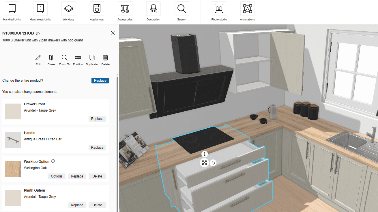 Screenshot of planning tool